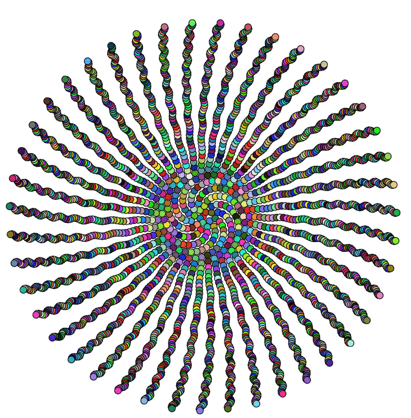 Colorfull PhylloTaxis pattern